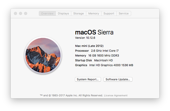 high sierra for mac mini